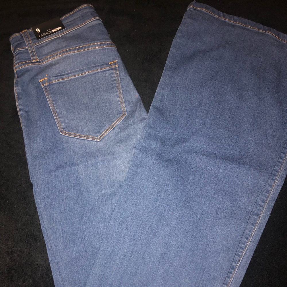 fashion nova deep in my soul flare jeans